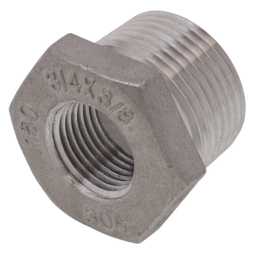 Main product image of T304 3/4" X 3/8" Stainless Steel Hex Bushing