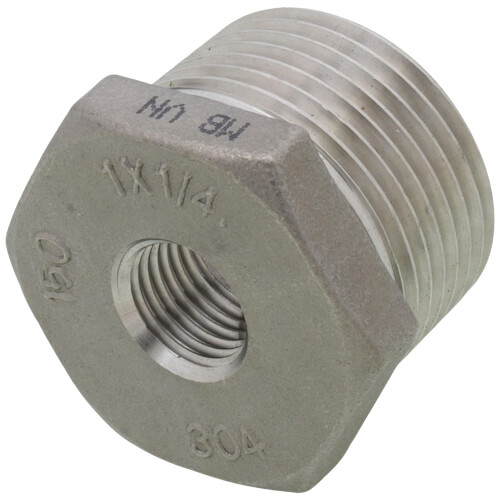 Main product image of T304 1" x 1/4" Stainless Steel Hex Bushing