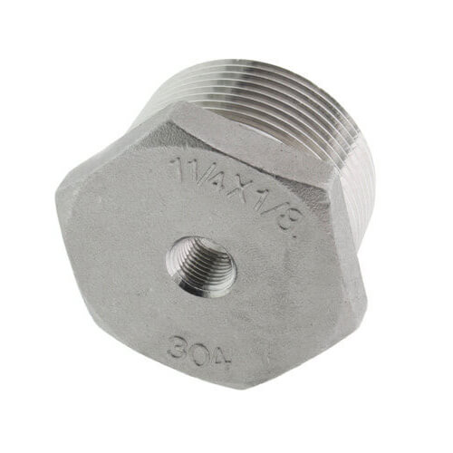 Main product image of T304 1-1/4" x 1/8" Stainless Steel Hex Bushing