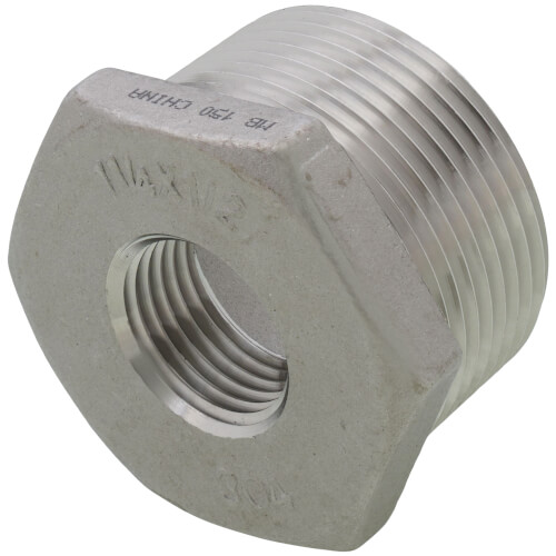 Main product image of T304 1-1/4" x 1/2" Stainless Steel Hex Bushing