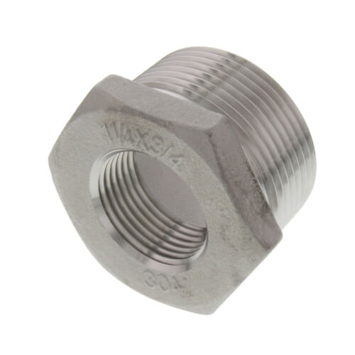 Main product image of T304 1-1/4" x 3/4" Stainless Steel Hex Bushing