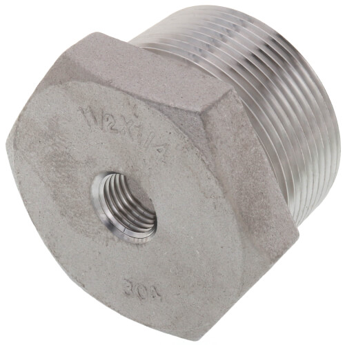 Main product image of T304 1-1/2" x 1/4" Stainless Steel Hex Bushing