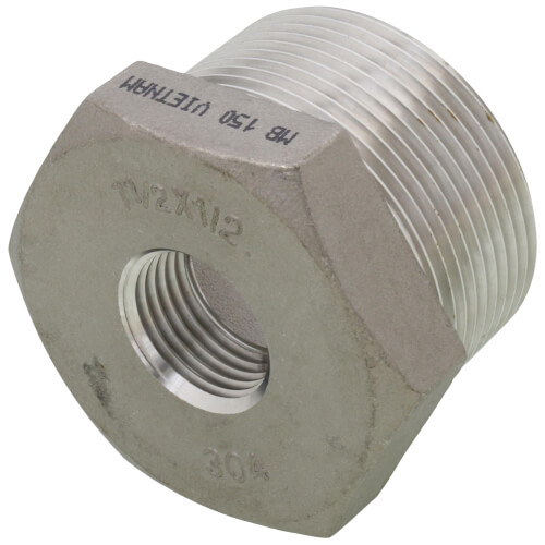 Main product image of T304 1-1/2" x 1/2" Stainless Steel Hex Bushing