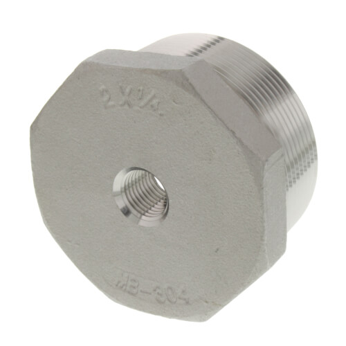 Main product image of T304 2" x 1/4" Stainless Steel Hex Bushing