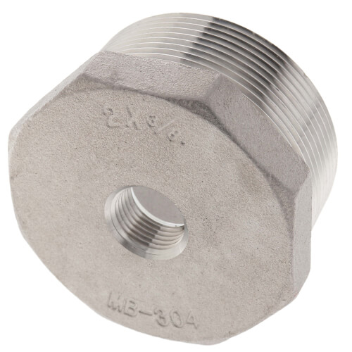 Main product image of T304 2" x 3/8" Stainless Steel Hex Bushing