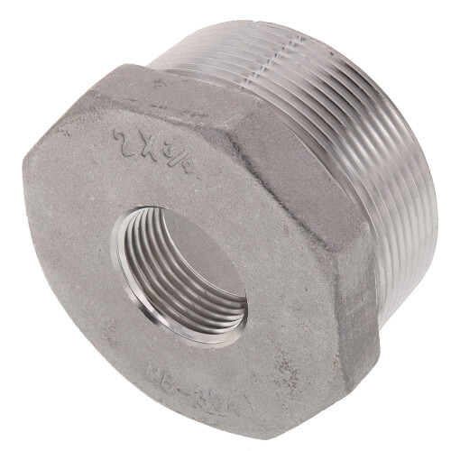 T304 2" x 3/4" Stainless Steel Hex Bushing