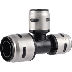 Main product image of 1" x 3/4" x 3/4" SharkBite EvoPEX Reducing Tee (2 Pack)