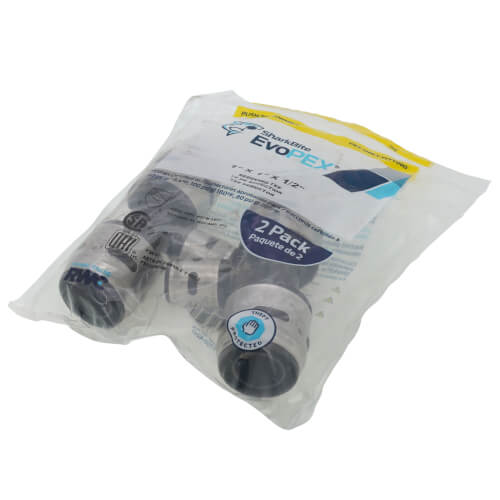 Main product image of 1" x 1" x 1/2" SharkBite EvoPEX Reducing Tee (2 Pack)