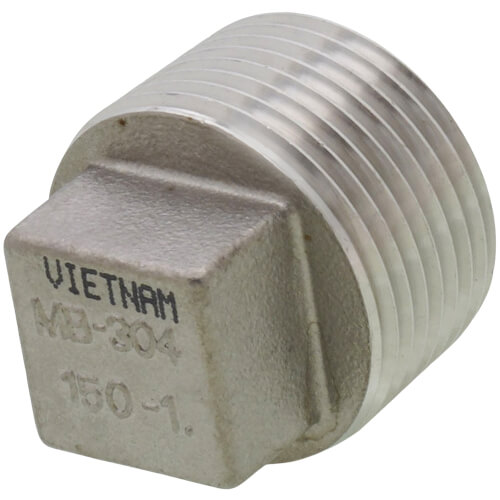 Main product image of T304 1" Stainless Steel Square Head Plug