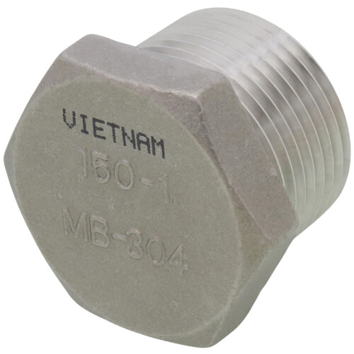 Main product image of T304 1" Stainless Steel Hex Head Plug