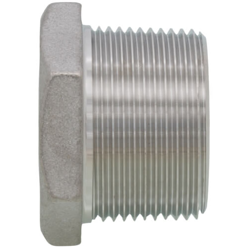 K417H20 Merit Brass K417H20 T304 11/4" Stainless Steel Hex Head Plug