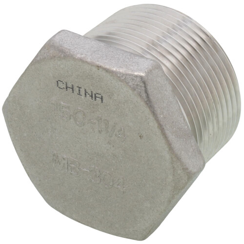 Main product image of T304 1-1/4" Stainless Steel Hex Head Plug