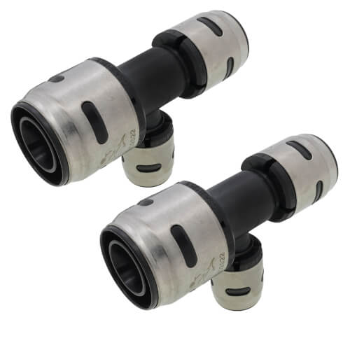 Main product image of 1" x 3/4" x 1/2" SharkBite EvoPEX Reducing Tee (2 Pack)