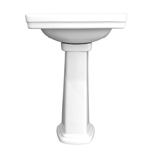 Main product image of LPT532.4N#01 Promenade 24" x 19-1/4" Rectangular Pedestal Bathroom Sink for 4" Center Faucets (Cotton White)