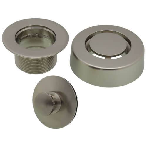 Main product image of True Blue Trim Kit w/ Push n' Pull Stopper & Finished Drain Spud (Brushed Nickel)