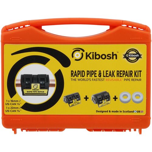 Main product image of Rapid Emergency Pipe Repair Clamp Kit (1/2" & 3/4" Pipe Repair Clamp w/ Case)