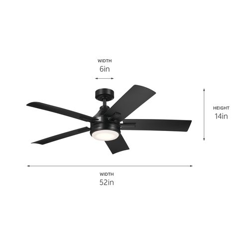Main product image of 52" Tide Ceiling Fan (Satin Black)