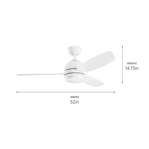 Main product image of Vassar LED 52" Fan (White)
