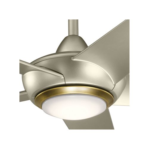 Main product image of Kapono 52" LED Ceiling Fan w/ Frosted White Polycarbonate Lens (Brushed Nickel)