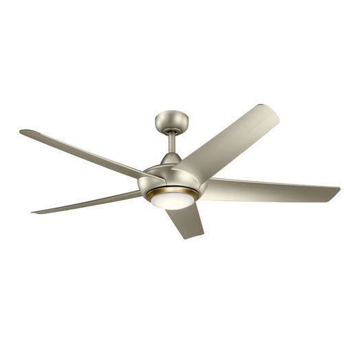 Main product image of Kapono 52" LED Ceiling Fan w/ Frosted White Polycarbonate Lens (Brushed Nickel)