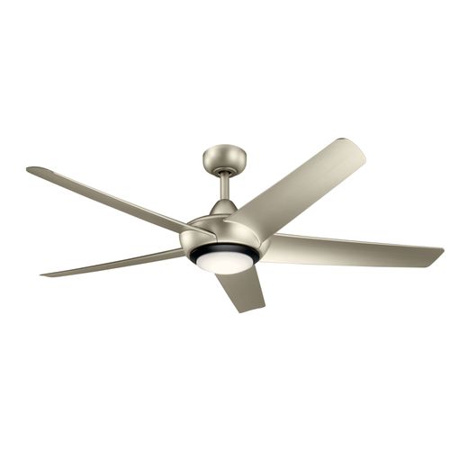 Main product image of Kapono 52" LED Ceiling Fan w/ Frosted White Polycarbonate Lens (Brushed Nickel)