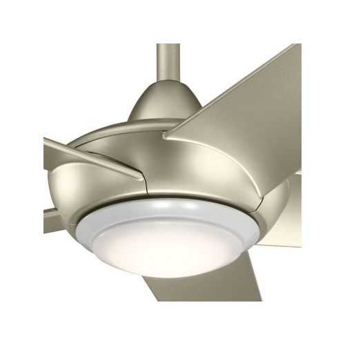 Main product image of Kapono 52" LED Ceiling Fan w/ Frosted White Polycarbonate Lens (Brushed Nickel)