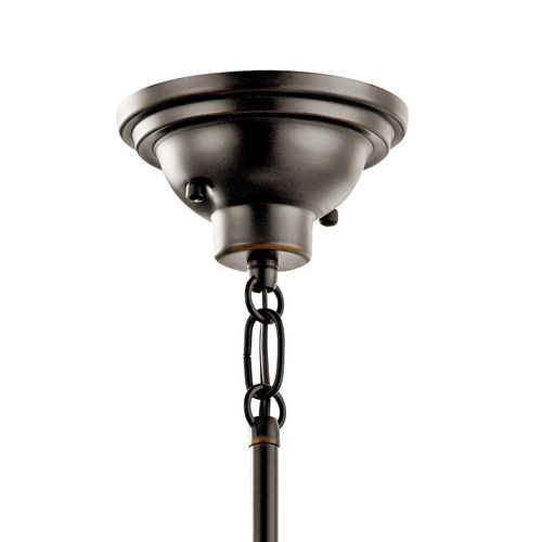 Main product image of Cobson 7.5" 1 Light Convertible Pendant or Semi Flush (Olde Bronze) w/ (Natural Brass) Accents
