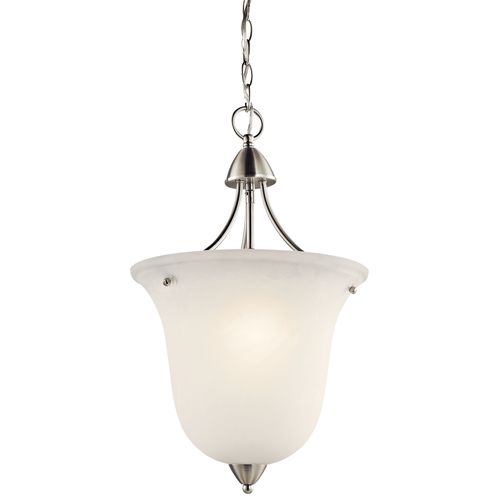 Main product image of Nicholson 21.25" 1 Light Small Foyer Pendant w/ Satin Etched Glass (Brushed Nickel)
