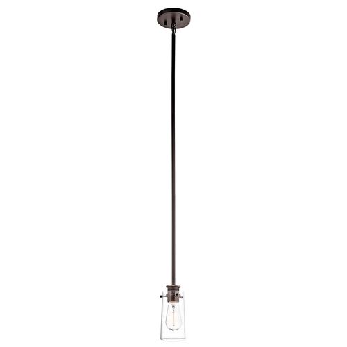 Main product image of Braelyn 8.5" 1 Light Mini Pendant w/ Clear Seeded Glass (Olde Bronze)