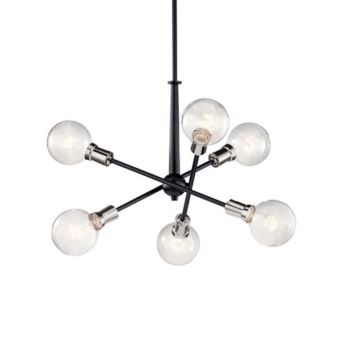 Main product image of Armstrong 27.75" 6 Light Chandelier (Black)