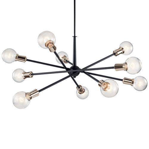 Main product image of Armstrong 53.5" 10 Light Chandelier (Black)