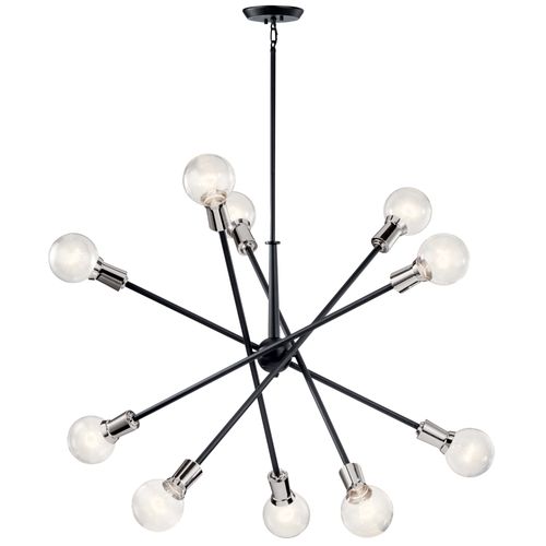 Main product image of Armstrong 53.5" 10 Light Chandelier (Black)