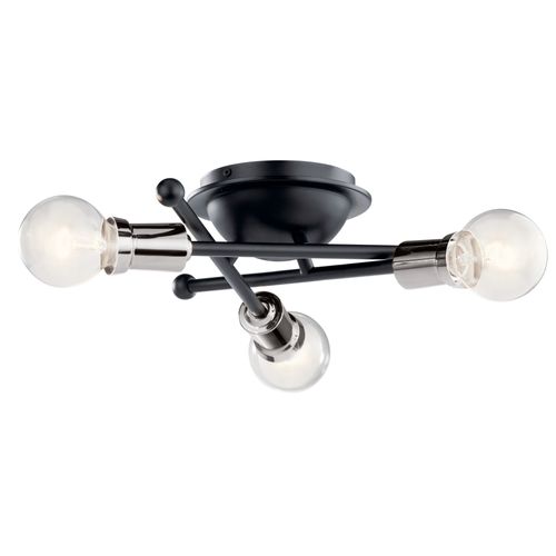 Main product image of Armstrong 3 Light Flush Mount (Black)