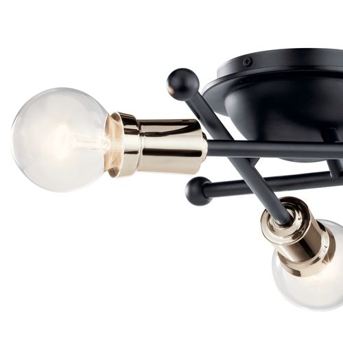 Main product image of Armstrong 3 Light Flush Mount (Black)