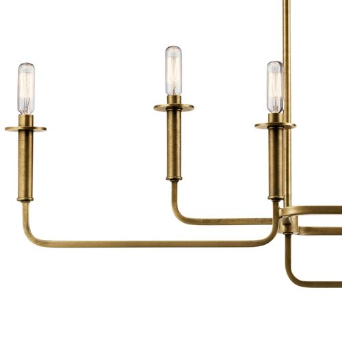 Main product image of Alden 17.5" Linear Chandelier (Natural Brass)