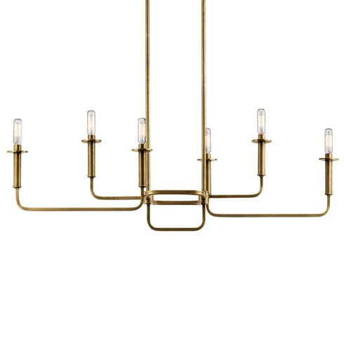 Main product image of Alden 17.5" Linear Chandelier (Natural Brass)