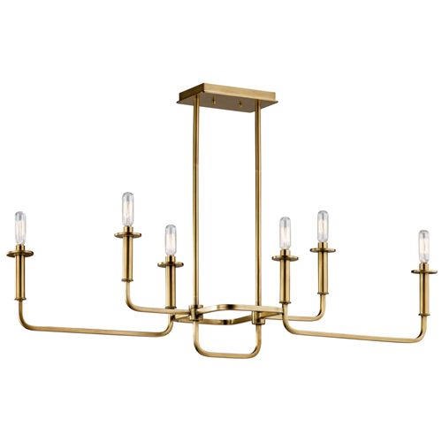 Main product image of Alden 17.5" Linear Chandelier (Natural Brass)