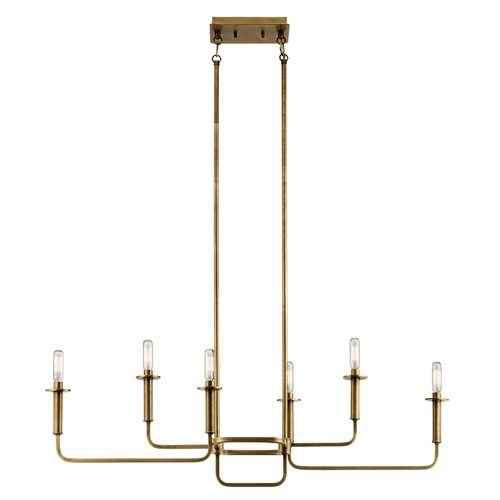 Main product image of Alden 17.5" Linear Chandelier (Natural Brass)