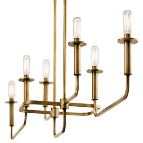 Main product image of Alden 17.5" Linear Chandelier (Natural Brass)