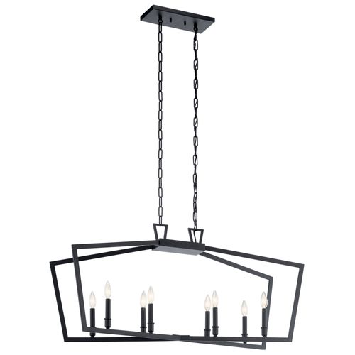Main product image of Abbotswell 8 Light Linear Chandelier (Black)
