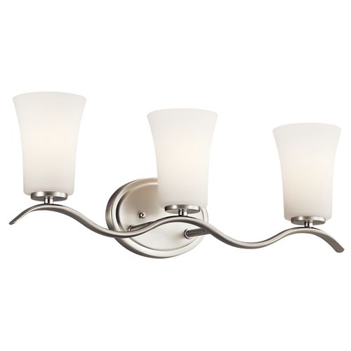 Main product image of Armida 23" 3 Light Vanity Light w/ Satin Etched White Glass (Brushed Nickel)