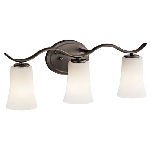 Main product image of Armida 23" 3 Light Vanity Light w/ Satin Etched White Glass (Olde Bronze)