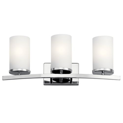 Main product image of Crosby 23" 3 Light Vanity Light Satin Etched Cased Opal (Chrome)