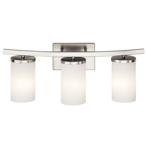 Main product image of Crosby 23" 3 Light Vanity Light Satin Etched Cased Opal (Brushed Nickel)
