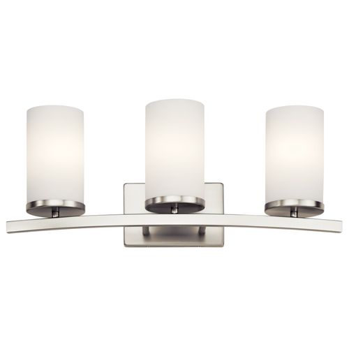 Main product image of Crosby 23" 3 Light Vanity Light Satin Etched Cased Opal (Brushed Nickel)