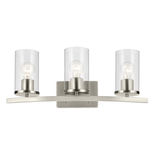 Main product image of Crosby 23" 3 Light Vanity Light Satin Etched Cased Opal (Brushed Nickel)