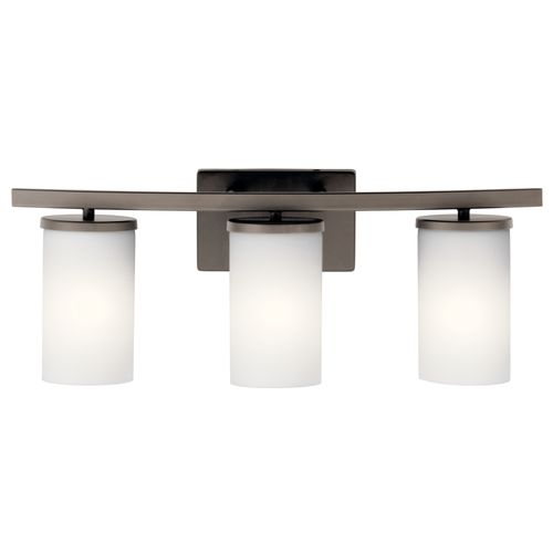 Main product image of Crosby 23" 3 Light Vanity Light Satin Etched Cased Opal (Olde Bronze)