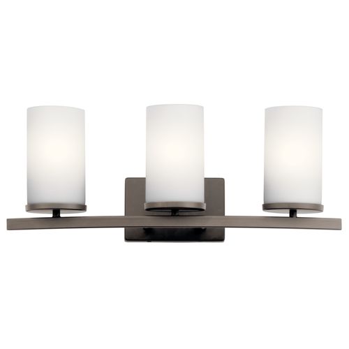 Main product image of Crosby 23" 3 Light Vanity Light Satin Etched Cased Opal (Olde Bronze)