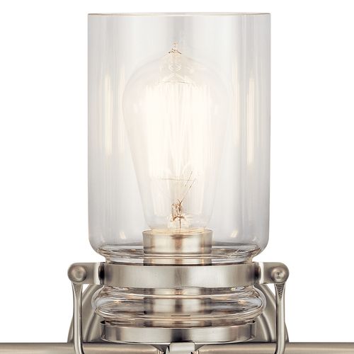 Main product image of Brinley 24" 3 Light Vanity Light w/ Clear Glass (Brushed Nickel)