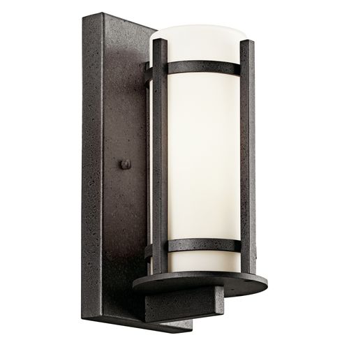 Main product image of Camden 11" 1 Light Outdoor Wall Light w/ Opal Etched Glass (Anvil Iron)